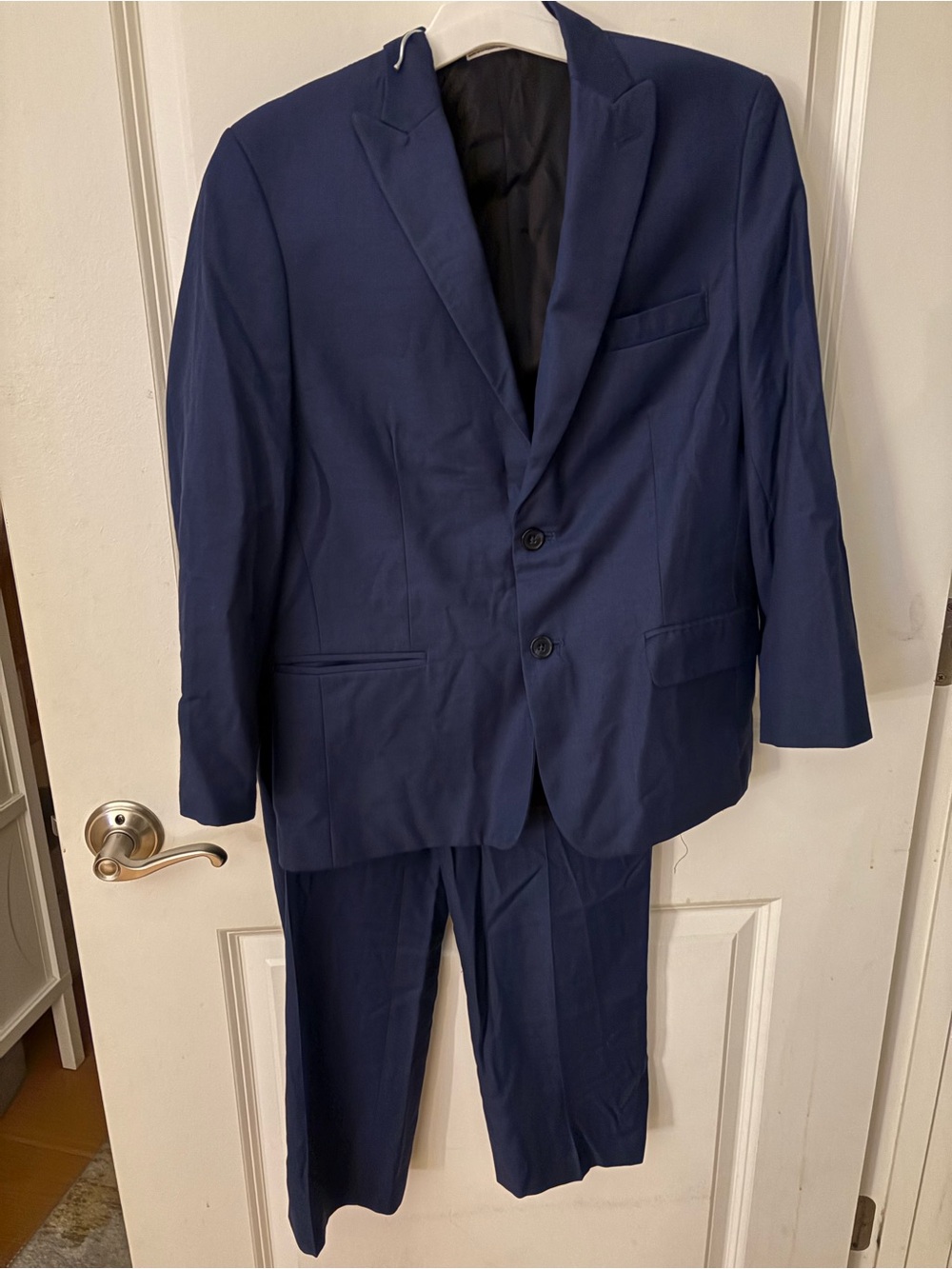 Calvin Klein Boys 12 Husky Blue Suit - Two-Piece Blazer & Pants